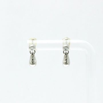 TIFFANY Tear Drop Earrings Diamond White Gold [18K] Drop Earrings Silver