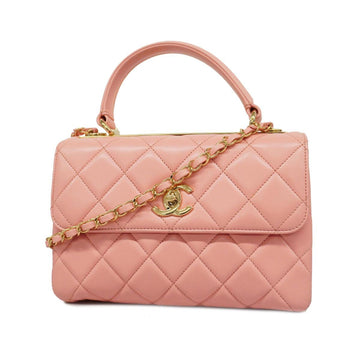 CHANEL Handbag Matelasse Chain Shoulder Lambskin Pink Ladies
