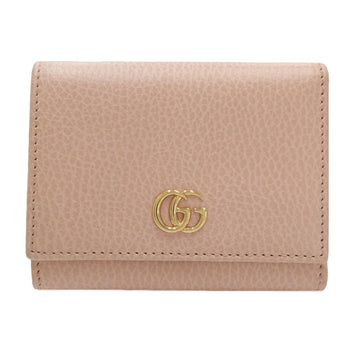 GUCCI Tri-fold Wallet 474746 W Petit Marmont Leather Pink 180400
