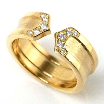 CARTIER K18YG Yellow Gold C2 Diamond Ring 7.0g Ladies
