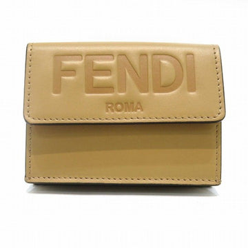 FENDI ROMA 8M0395 Embossed Tri-fold Wallet for Women