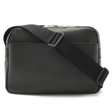 LOUIS VUITTON Taiga Reporter Shoulder Bag Leather Ardoise Black M30152