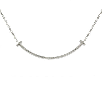 TIFFANY T Smile Diamond Necklace 18K Women's &Co. BRJ10000000120965