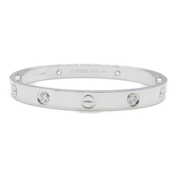 CARTIER Love 4P diamond bracelet Clear K18WG[WhiteGold] diamond