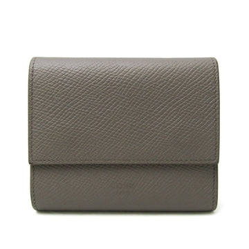 CELINE Small Triford Wallet 10B573 Women's Calfskin Wallet [tri-fold] Grayish