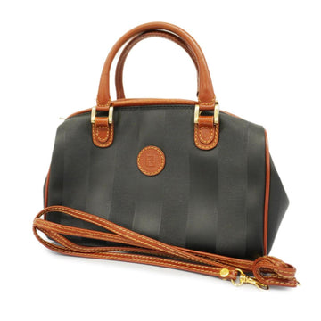FENDI handbag pecan leather brown black ladies