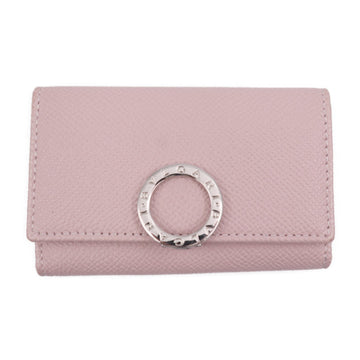 BVLGARI Key Case 30424 Grained Leather Light Pink 6 Clips