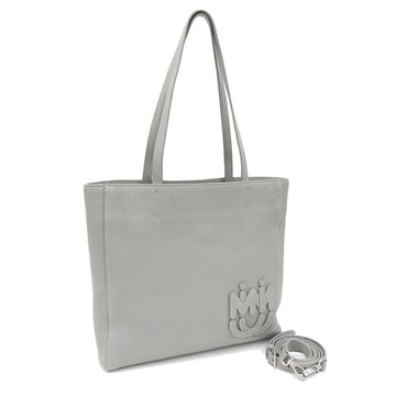 MIU MIU Miu Tote Bag 5BG226 Gray Leather Shoulder Ladies MIUMIU