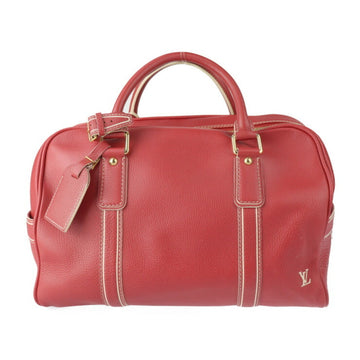 LOUIS VUITTON Carryall Boston Bag M95140 Tobago Leather Red White