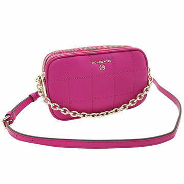 MICHAEL KORS Shoulder Bag JET SET CHARM Double Zip Camera Small Leather Wild Berry Pink 32H1LT9C5L8120  Pochette Pouch MK ASK-11512