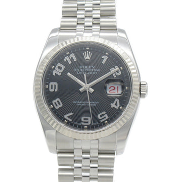 ROLEX Datejust D No. Wrist Watch watch Wrist Watch 116234 Mechanical Automatic Black BK/conce K18WG[WhiteGold] Stai 116234