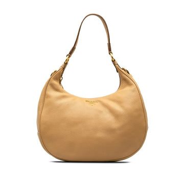 PRADA bag handbag beige leather ladies