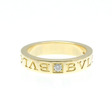 BVLGARI Double Logo Yellow Gold [18K] Fashion Diamond Band Ring Gold