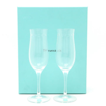 TIFFANY&Co.  Swing Champagne Glasses, Set of 2, Crystal Glass
