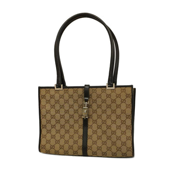 GUCCI Tote Bag GG Canvas Jackie 002 1073 Brown Beige Champagne Women's