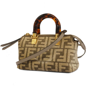 FENDI Handbag Zucca By The Way Viscose Beige Greige Women's
