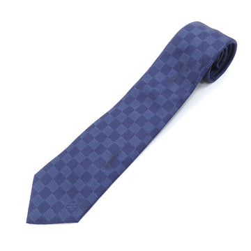 LOUIS VUITTON Necktie Damier Classic 8CM Men's Marine Silk Cravat M78753 C205160