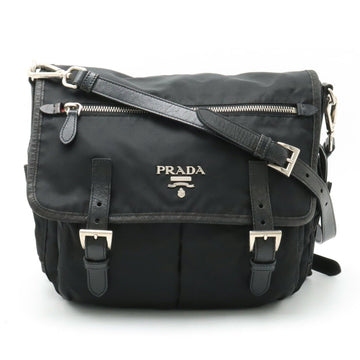 PRADA Shoulder Bag Nylon Leather NERO Black BT0687