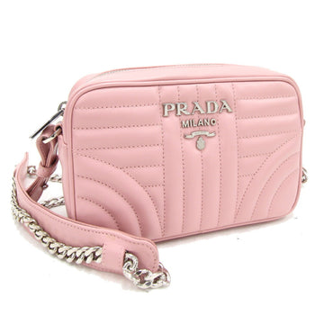 PRADA Shoulder Bag Diagram 1BH083 Pink Leather Chain Pochette Small Ladies