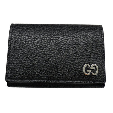 GUCCI Card Case for Men, Business Holder, Leather, DORIAN, Black, 473923, Compact
