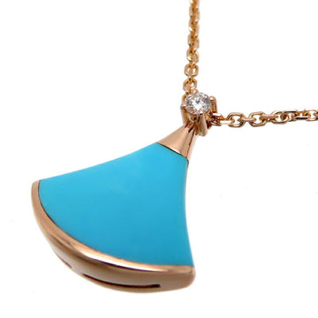 BVLGARI 750PG Diva Dream Turquoise Women's Necklace 750 Pink Gold