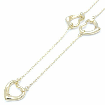 TIFFANY&Co.  Open Heart Necklace 3P Elsa Peretti K18YG Yellow Gold 291350