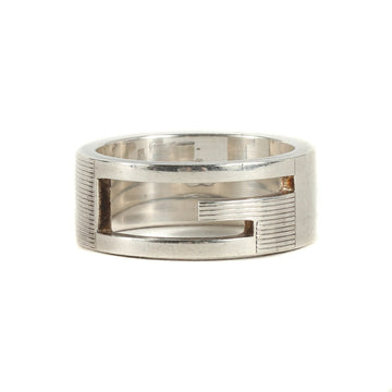 GUCCI Size:11 Cutout G Ring / Silver 925 Men's