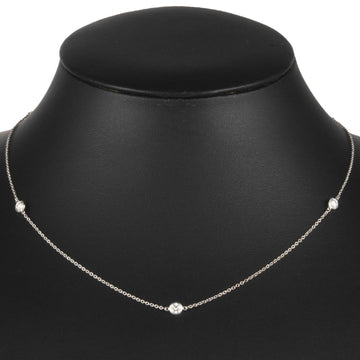 TIFFANY & Co. By the Yard Necklace 5P Diamond Pt950 Women's