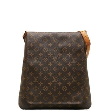 LOUIS VUITTON Monogram Musette Shoulder Bag M51256 Brown PVC Leather Women's