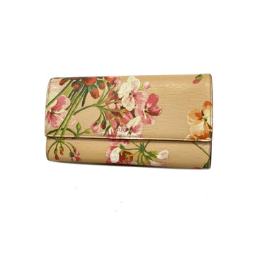 GUCCI Long Wallet Blooms 410100 Pink Beige Multicolor Women's
