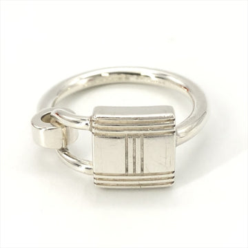 HERMES Padlock Motif Ring #53 SV925 Silver Approx. Size 13