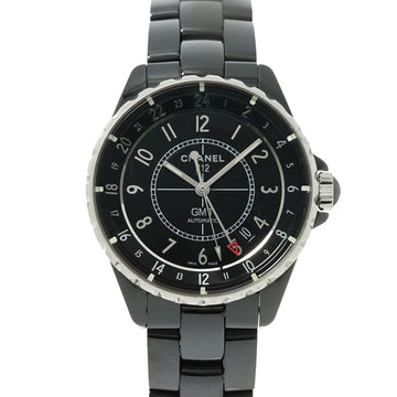 CHANEL J12 H3102 GMT 38mm Men's Watch Date Black Ceramic Automatic Self-Winding