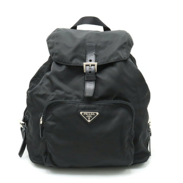 PRADA Backpack Rucksack Daypack Nylon Leather NERO Black BZ4650