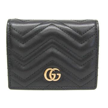 GUCCI GG Marmont 466492 Women's Leather Wallet [bi-fold] Black