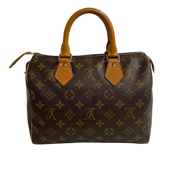 LOUIS VUITTON Speedy 25 Monogram Leather Handbag Boston Bag Brown 60256