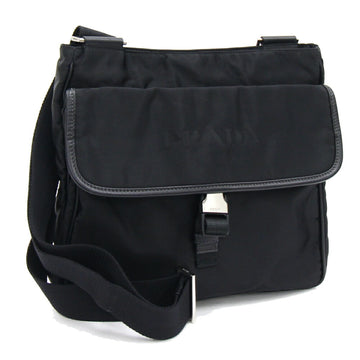 PRADA Shoulder Bag VA0269 Black Nylon Leather Men's