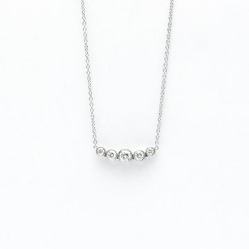 TIFFANY Jazz Graduated Necklace Platinum Diamond Men,Women Fashion Pendant Necklace [Silver]