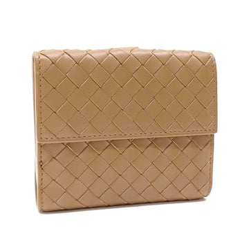 BOTTEGA VENETA Bi-fold Wallet Intrecciato Women's Brown Leather A2231546