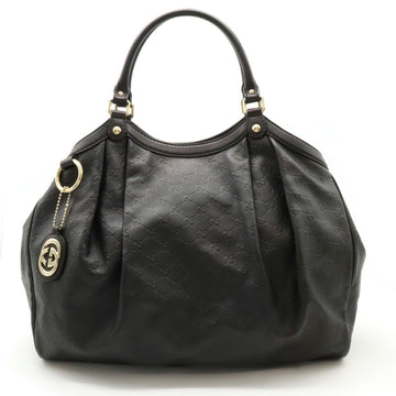 GUCCIssima Sukey Tote Bag Shoulder Leather Black 211943