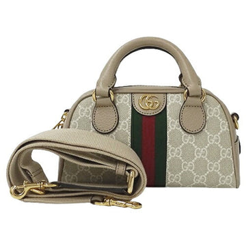 GUCCI Bag Women's Handbag Shoulder 2way Ophidia GG Supreme Beige Greige 724606 Compact