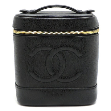 CHANEL Vanity Women's Handbag A01998 Caviar Skin Black