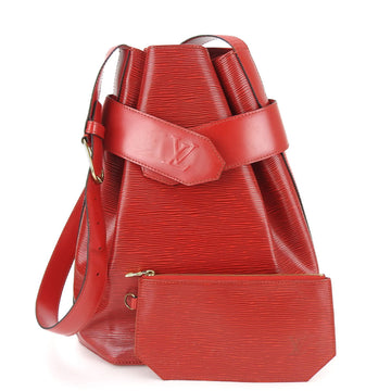 LOUIS VUITTON Shoulder Bag Sac de Paul Epi Leather Castilian Red Women's