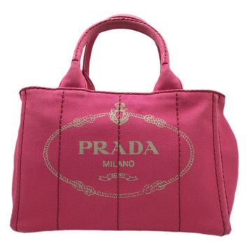 PRADA Canapa B2439G Bag Handbag Tote Canvas Pink Ladies