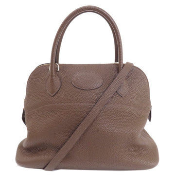 HERMES Bolide 31 Brown Handbag Taurillon Women's