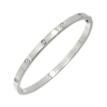 CARTIER Love Bracelet SM Half Diamond 6P #15 K18 WG White Gold 750 Bangle