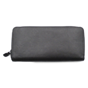 LOUIS VUITTON Zippy wallet Black Black Monogram Shadow leather M62902