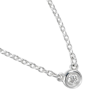 TIFFANY&Co. Visor Yard Necklace 925 Silver Diamond Approx. 1.56g I112223028