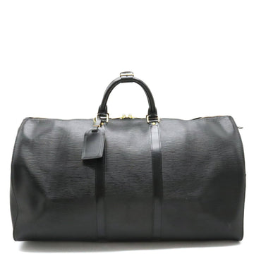 LOUIS VUITTON Epi Keepall 55 Boston Bag Travel Leather Noir Black M42952