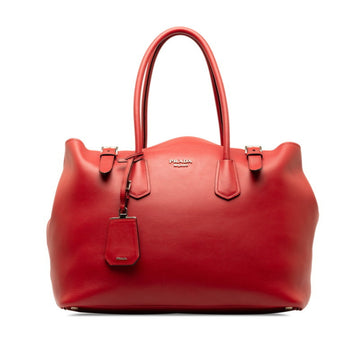 PRADA Tote Bag Handbag BR5071 Red Leather Women's