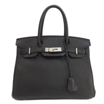 HERMES Birkin 30 Black Togo Handbag for Women